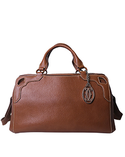Bowling Bag, Leather, Brown, EURE/MII, DB/AC/C, 3